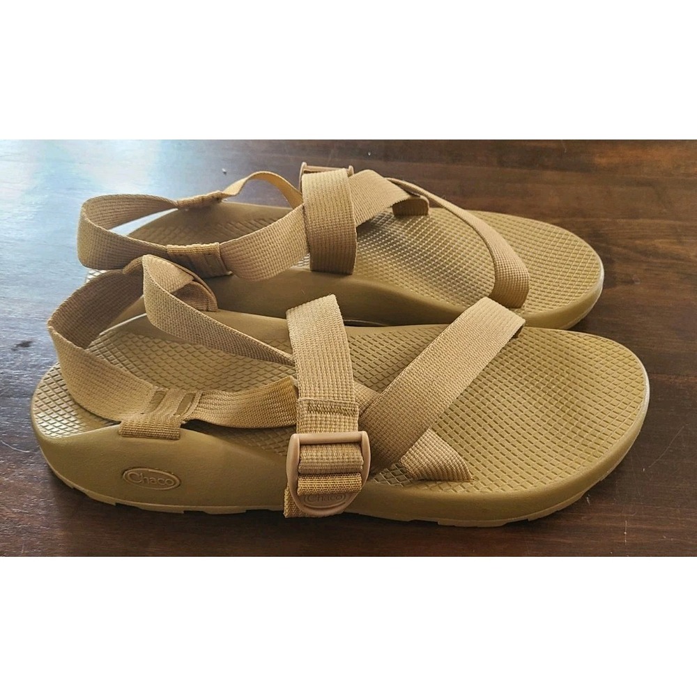 Chaco Men's Sandals 12 Tan Lowdown Slides Hiking Comfortable Gorpcore